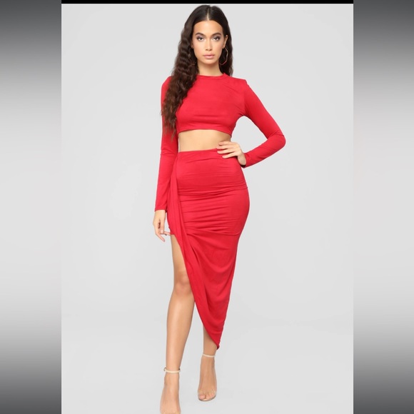 Fashion Nova Don’t Suede It Skirt Set - Picture 1 of 12